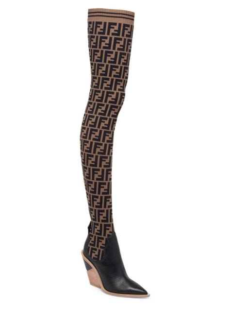 fendi 2020 boots|fendi thigh high sock boots.